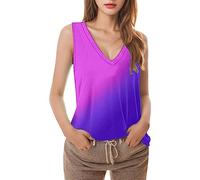 Top T-Shirt für die Frau in der DruckgravementFashion-lose Oberseite, morado, L