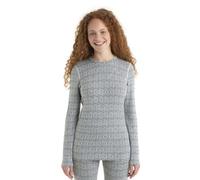 Top técnico de mujer Icebreaker Merinos 260 Vertex LS Crewe Herenga (Snow/Black)