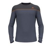 Top técnico Odlo BL TOP cuello redondo l/s REVELSTOKE PW 150 (folkstone grey - india ink melange) Hombre