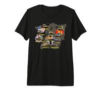 Top Ten Best WW2 Tanques M4 Sherman Panzer IV Tiger II T-34 Camiseta Premium