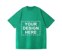 Top Tie Camiseta personalizada de gran tamaño estilo vintage lavado Agregue su foto y texto