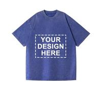 Top Tie Camiseta personalizada de gran tamaño estilo vintage lavado Agregue su foto y texto