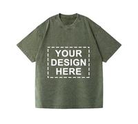 Top Tie Camiseta personalizada de gran tamaño estilo vintage lavado Agregue su foto y texto