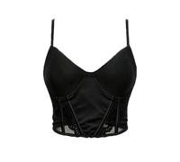 Top Tipo corsé con Detalle de Encaje, Bustier Adelgazante para Dar Forma al Busto, Faja Moldeadora de Cintura, Ideal para lencería y como Prenda Exterior en Verano.