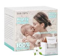 Top-Tip's BabySoft - Toallas faciales desechables 100% algodón puro, hipoalergénicas y suaves para bebés y piel sensible, toallitas absorbentes secas y húmedas de doble uso, 7.87 x 10 pulgadas, 40