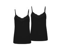 Top tirantes finos mujer con detalle encaje, pack 2, escote en V