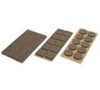 Top Tools - Kit de 106 Cuerno de la Suerte de Almohadillas Adhesivas para mesas y sillas de Fieltro de Color Marrón, Antideslizante, Larga duración