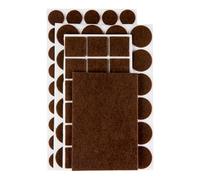 Top Tools - Kit de 106 Cuerno de la Suerte de Almohadillas Adhesivas para mesas y sillas de Fieltro de Color Marrón, Antideslizante, Larga duración