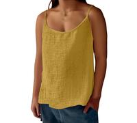 Top Tops sueltos transpirables para mujer, algodón, lino, camiseta retro para mujer, talla grande, camisa, verano, primavera, chaleco, tirantes delgados, tirantes casuales, corsé ligero, alto holgado