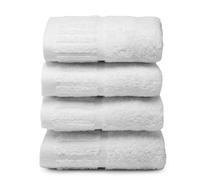 Top Towel - 4 Toallas Bidet o Cara - Toallas blancas hotel - Toallas de baño grandes - Algodón 100% - Blanco - 30x50 cms