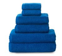 Top Towel - Plus - Toallas de baño grandes - Toallas baño - 2 toallas cara o bidet + 2 toallas de mano o lavabo + 2 toallas de ducha - Algodon 100% - Azulina