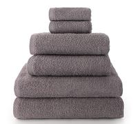Top Towel - Plus - Toallas de baño grandes - Toallas baño - 2 toallas cara o bidet + 2 toallas de mano o lavabo + 2 toallas de ducha - Algodon 100% - Gris