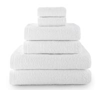 Top Towel - Plus - Toallas de baño grandes - Toallas baño - 2 toallas cara o bidet + 2 toallas de mano o lavabo + 2 toallas de ducha - Algodon 100% - Blanco