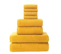 Top Towel - Juego de Toallas Baño Completo (8 Piezas): 4 Toallas Bidé/Cara, 2 Toallas Manos/Lavabo y 2 Toallas Baño Grandes Ducha - Algodón 100%, 400 g/m², Suaves y Absorbentes