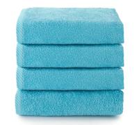 Top Towel - Plus - Toallas baño - 4 toallas de cara o bidet - 30x50 cms - Algodon 100% - Aguamar