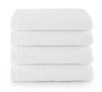 Top Towel - Plus - Toallas baño - 4 toallas de cara o bidet - 30x50 cms - Algodon 100% - Blanco