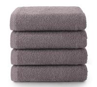 Top Towel - Plus - Toallas baño - 4 toallas de cara o bidet - 30x50 cms - Algodon 100% - Gris