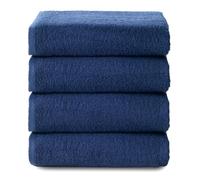 Top Towel - Plus - Toallas baño - 4 toallas de cara o bidet - 30x50 cms - Algodon 100% - Marino