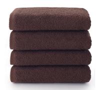 Top Towel - Plus - Toallas baño - 4 toallas de cara o bidet - 30x50 cms - Algodon 100% - Marron