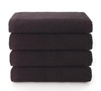 Top Towel - Plus - Toallas baño - 4 toallas de cara o bidet - 30x50 cms - Algodon 100% - Negro