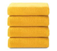 Top Towel - Plus - Toallas baño - 4 toallas de cara o bidet - 30x50 cms - Algodon 100% - Oro