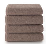 Top Towel - Plus - Toallas baño - 4 toallas de cara o bidet - 30x50 cms - Algodon 100% - Vison