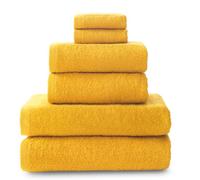 Top Towel - Plus - Toallas de baño grandes - Toallas baño - 2 toallas cara o bidet + 2 toallas de mano o lavabo + 2 toallas de ducha - Algodon 100% - Oro