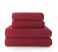 Top Towel - Plus - Toallas de baño grandes - Toallas baño - 2 toallas de mano o lavabo + 2 toallas de ducha - Algodon 100% - Granate