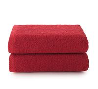 Top Towel - Plus - Toallas de baño grandes - Toallas baño - 2 toallas de mano o lavabo- 50x100 cms - Algodon 100% - Granate