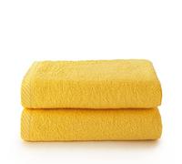 Top Towel - Plus - Toallas de baño grandes - Toallas baño - 2 toallas de mano o lavabo- 50x100 cms - Algodon 100% - Limon