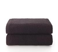 Top Towel - Plus - Toallas de baño grandes - Toallas baño - 2 toallas de mano o lavabo- 50x100 cms - Algodon 100% - Negro