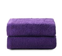 Top Towel - Plus - Toallas de baño grandes - Toallas baño - 2 toallas de mano o lavabo- 50x100 cms - Algodon 100% - Morado