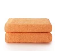 Top Towel - Plus - Toallas de baño grandes - Toallas baño - 2 toallas de mano o lavabo- 50x100 cms - Algodon 100% - Papaya