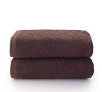 Top Towel - Plus - Toallas de baño grandes - Toallas baño - 2 toallas de mano o lavabo- 50x100 cms - Algodon 100% - Marron