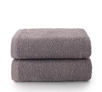 Top Towel - Plus - Toallas de baño grandes - Toallas baño - 2 toallas de mano o lavabo- 50x100 cms - Algodon 100% - Gris