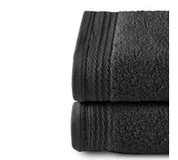 Top Towel - Premium - Toallas de baño Grandes - Toallas baño -2 Toallas de Manos -50 x 100 cms - Algodon 100% - 600 Gramos - Negro