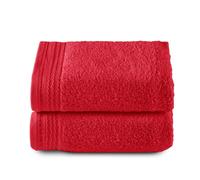 Top Towel - Premium - Toallas de baño Grandes - Toallas baño -2 Toallas de Manos -50 x 100 cms - Algodon 100% - 600 Gramos - Rojo