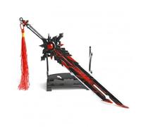 Top Toys Wonders Réplica Ornamental Espada Lápida del Lobo de Genshin Impact, Aleación de Zinc, 20cm, con Soporte y Borla Roja, Merchandising Videojuegos