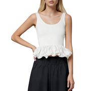 Top Transparente sin Mangas de Cuello Redondo y Espalda Descubierta de Color Liso y a la Moda para Noches de Verano y Eventos Informales_2