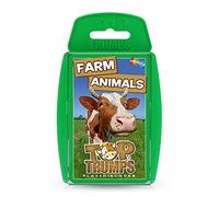 Top Trumps Juego de cartas de animales de granja, descubre la vida útil promedio de un burro, el ingenio de un zorro y la ternura de una oveja, educativo para más de 2 jugadores es un gran regalo para