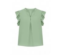 Top Veraniego para niñas con Cuello y Volantes | Camiseta Casual para niñas pequeñas de sin Colores ni Detalles complicados Movimiento Libre sin Restricciones