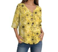 Top Verano Blusa Descontratada Manga Corta Atrapado Melange Ideal Verano Confort Y Estilo, blanco, XXL