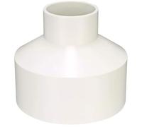 TOP-VIGOR 1 acoplamiento reductor DWV de PVC, conector adaptador de tubería de 110 mm x 50 mm, reductor de conducto para suministros de agua, color blanco