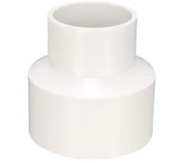 TOP-VIGOR 1 acoplamiento reductor DWV de PVC, conector adaptador de tubería de 75 mm x 50 mm, reductor de conducto para suministros de agua, color blanco