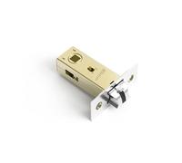 TOP-VIGOR 1 pestillo tubular de 45 mm, cerradura de lengüeta bifurcada de acero inoxidable con resorte para puertas internas, manijas de puerta de palanca
