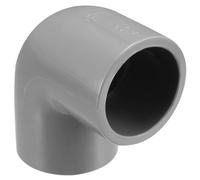 TOP-VIGOR 10 conectores de acoplamiento de codo de PVC de 90 grados de 20 mm, conector de enchufe deslizante de tubería de agua para conexión de esquina de tubería de PVC, color gris