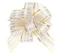 TOP-VIGOR 10 lazos grandes de 15,2 cm para envolver regalos, cinta de organza blanca crema para cestas de boda, regalos de fiesta de Navidad