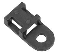 TOP-VIGOR 100 bases de montaje de bridas de nailon, 19,6 mm x 9,5 mm x 5 mm, soporte de alambre de montaje tipo sillín, bridas de cremallera para cables, soporte ajustable con tornillos y bridas para