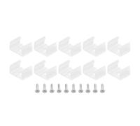 TOP-VIGOR 100 clips de tira de luz LED, soporte de montaje, clips de fijación de plástico, tira LED impermeable con tornillos para cinta de cable de luz RGB neón de 14 a 17 mm, translúcido