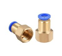 TOP-VIGOR 2 accesorios neumáticos rectos de conexión rápida, PT1/4 hembra x tubo de 6 mm OD recto, accesorios de tubería de aire, adaptador de ajuste rápido